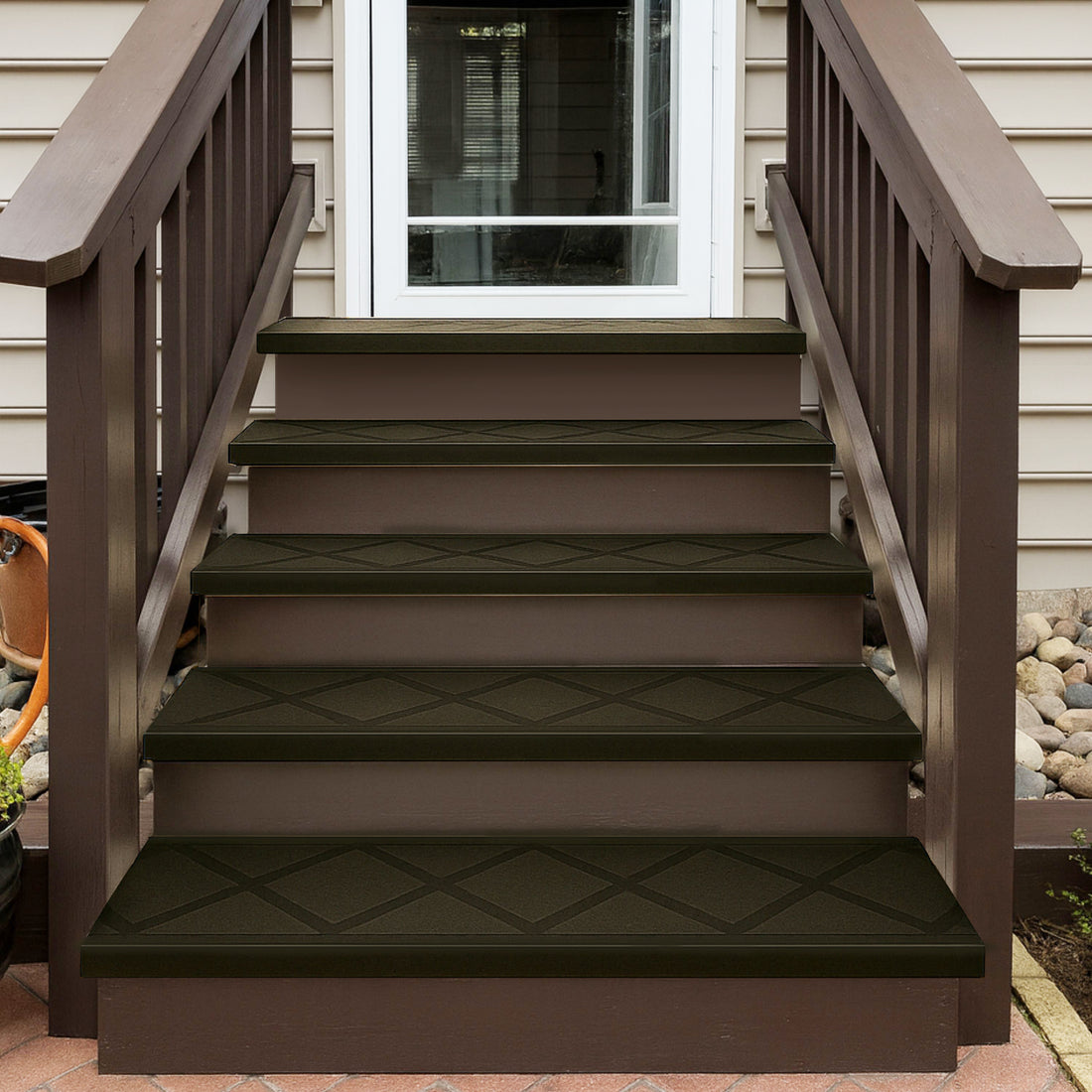 Onyx Black ComposiGrip full non-slip stair tread cover