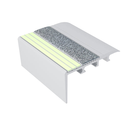 Ecoglo C4161 gray photoluminescent carpet stair nosing