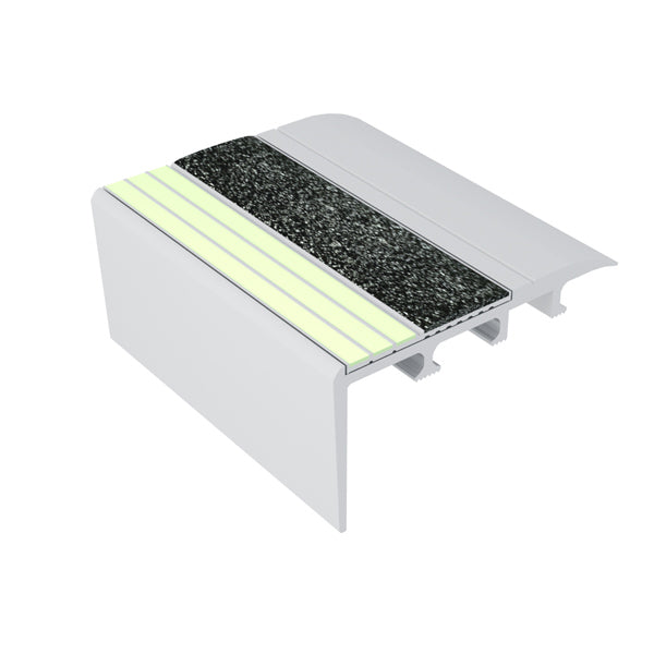 Ecoglo C4171 black photoluminescent carpet stair nosing