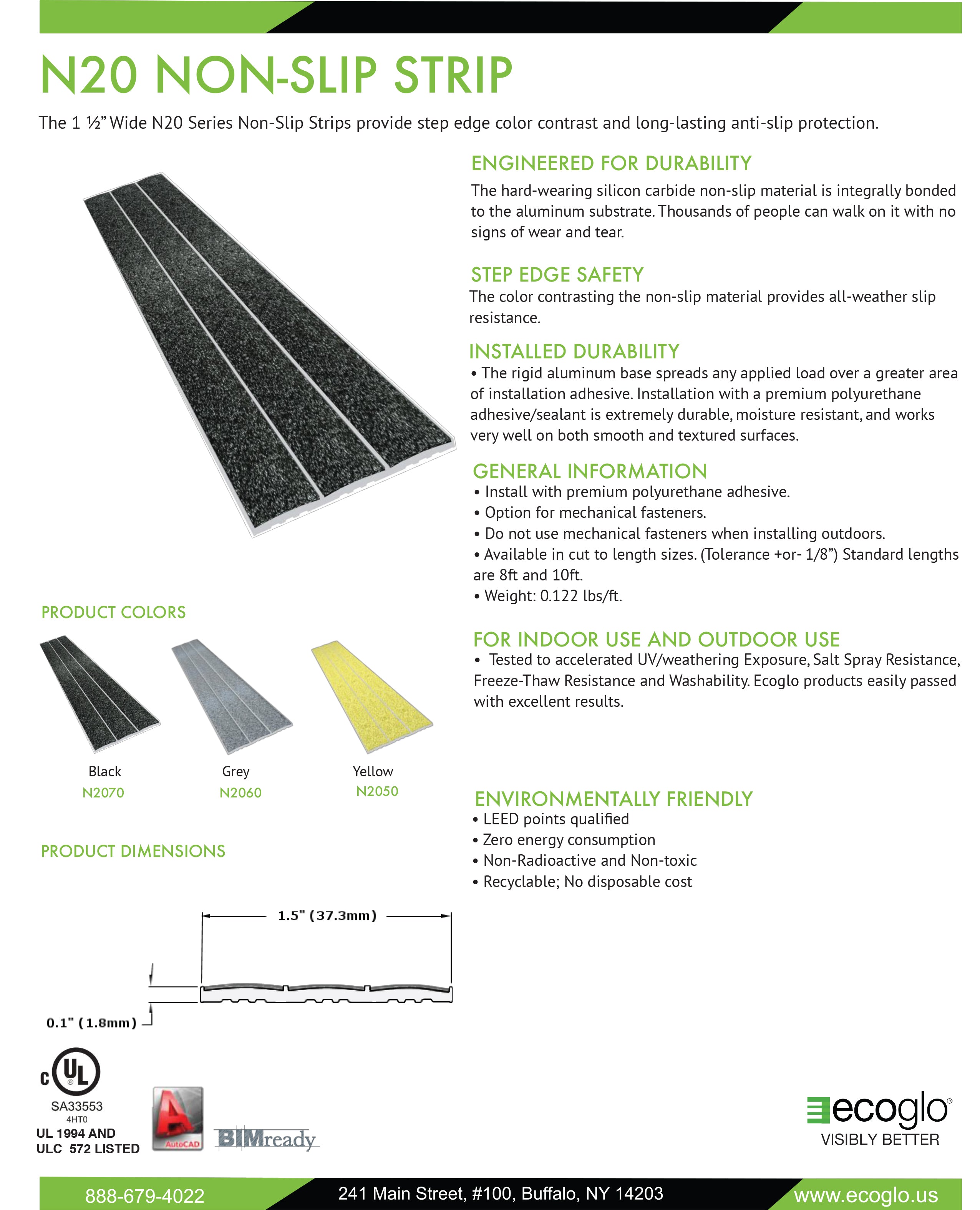 Ecoglo N20 SERIES DATA SHEET
