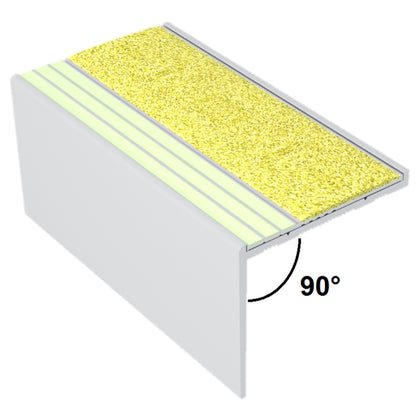 Ecoglo® RF7B151 Yellow Photoluminescent Resilient Flooring Stair Nosing | RF7B-E30