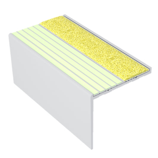 Ecoglo® RFA7B151 Yellow Photoluminescent Resilient Flooring Stair Nosing | RF7B-E40