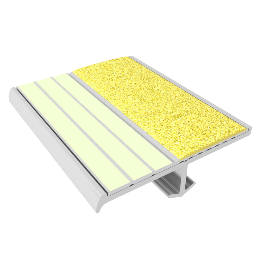 Ecoglo S4051 yellow photoluminescent cast-in-place stair nosing