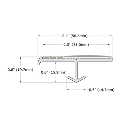 Ecoglo® S4061 Gray Luminescent Cast In Place Stair Nosing | S4-E30