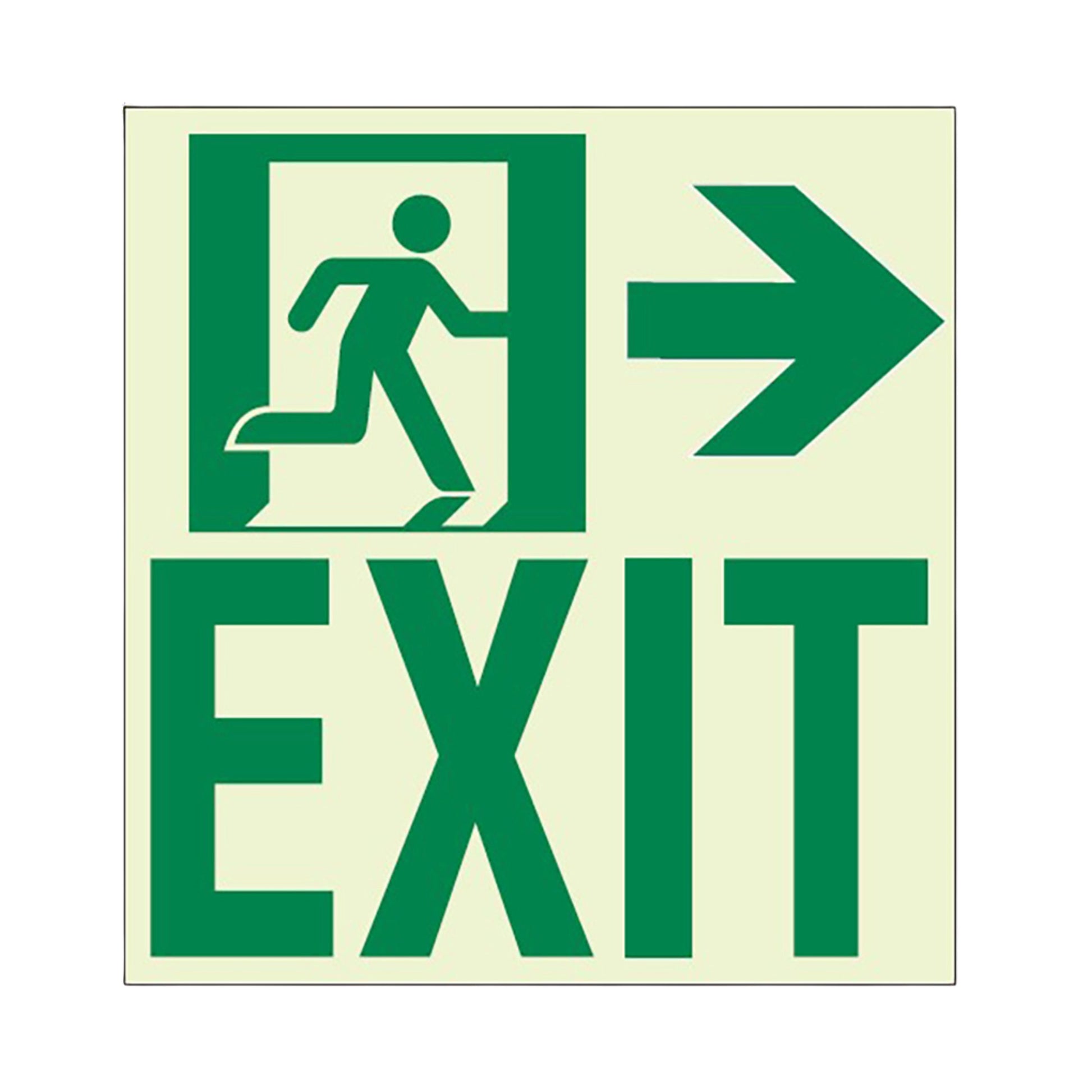 Exit signage to RIGHT RAE2122