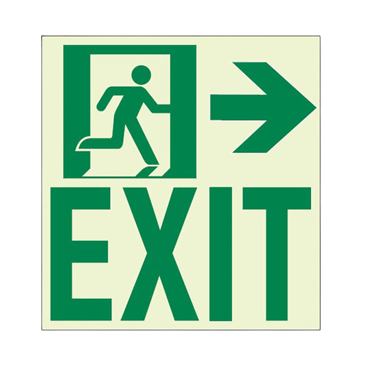 Exit signage to RIGHT RAE2122