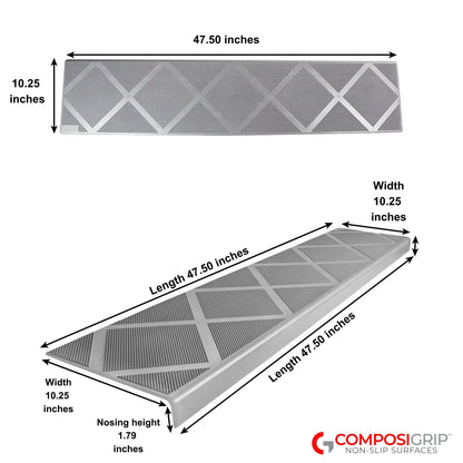 Custom anti-slip stair treads