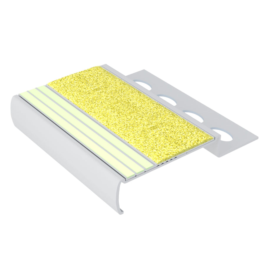 Ecoglo M4151.10 yellow photoluminescent tile stair nosing