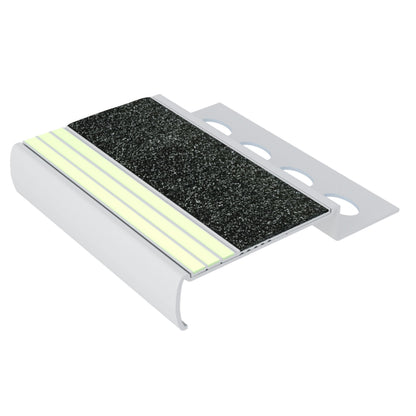 M4171.10 Black Photoluminescent Tile Nosing, 8 FT | Ecoglo® M4.10-E30 Series