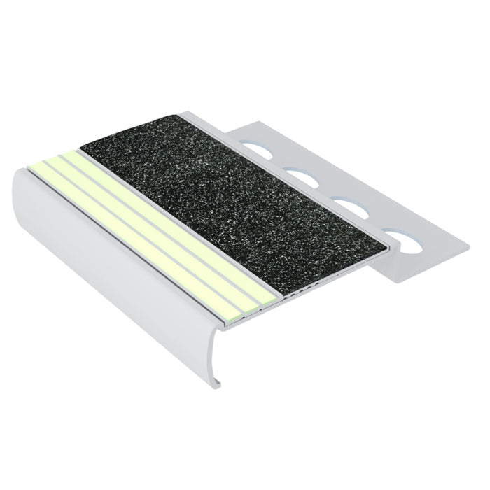 Ecoglo black tile stair nosing for hotels and hospitality buildings
