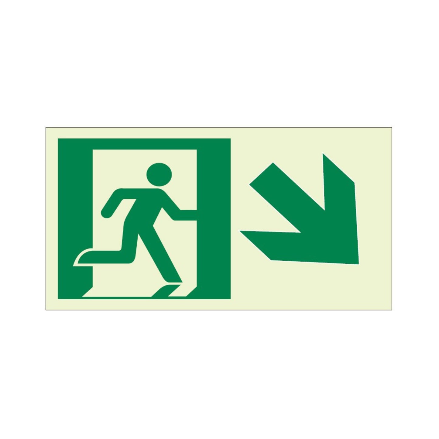 Ecoglo® Luminous Exit Path Marking Signs - Rigid Vinyl Series