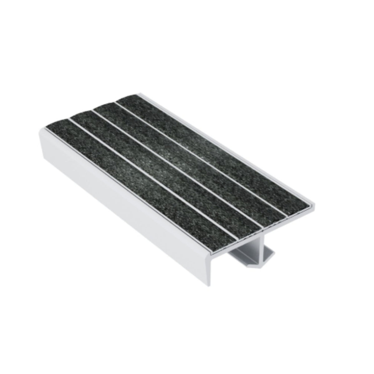 Ecoglo S2-N30 black non-slip cast-in-place stair nosing for concrete stairs