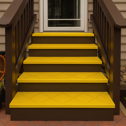 Safety Yellow ComposiGrip™ Non-Slip Stair Tread Covers - 48" Wide