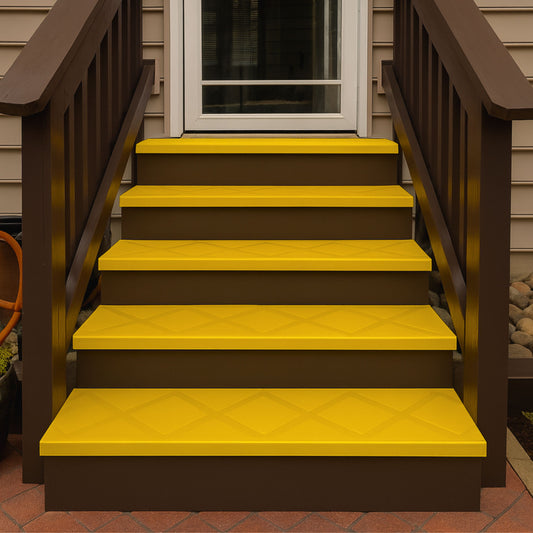 Safety Yellow ComposiGrip™ Non-Slip Stair Tread Covers - 48" Wide