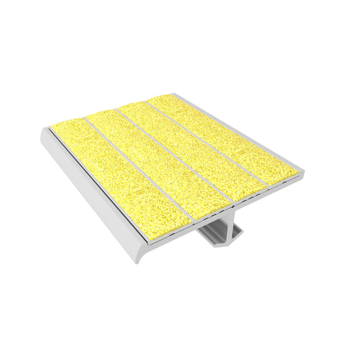 Ecoglo yellow non-slip cast-in-place stair nosing