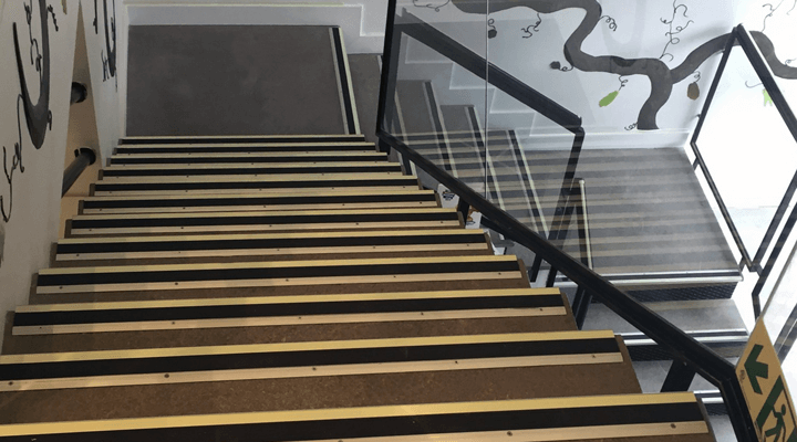 luminiscent stair nosing strips for hotels