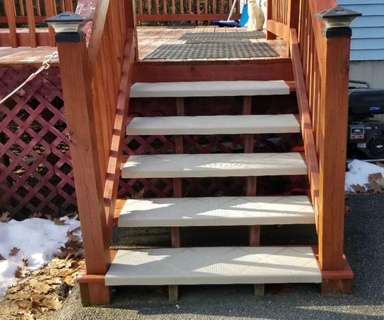 non-slip tread covers for wooden deck stairs