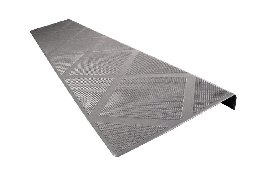 Custom-cut ComposiGrip Grey non-slip stair tread